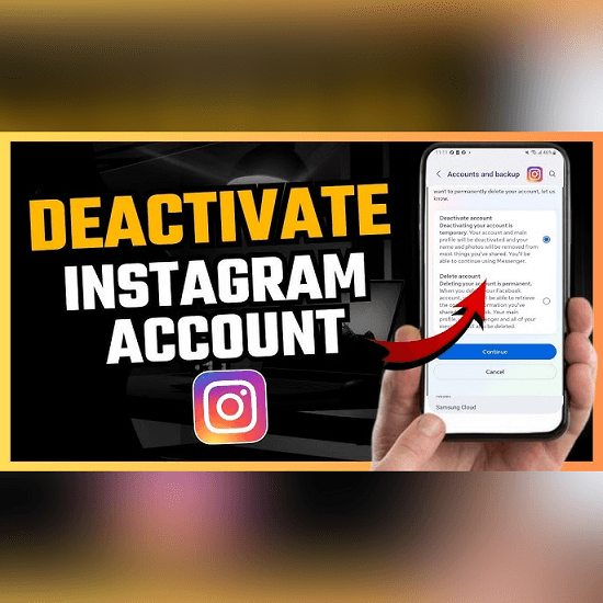 How do I deactivate my Instagram account on iPhone